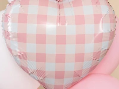 Шар  Сердце, «Клетка Виши, Розовый» 