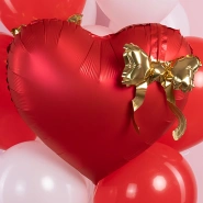 Шар Сердце, &laquo;Золотой бант, Красный&raquo; 0