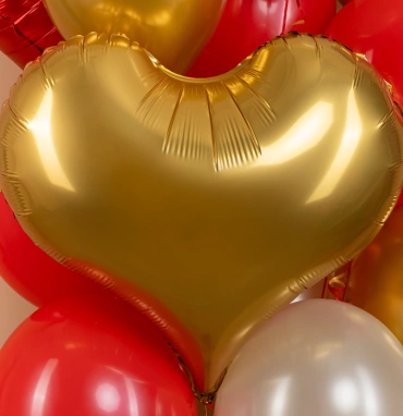 Шар Сердце, «Люкс, Золото»