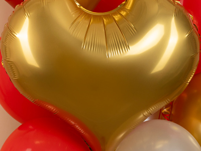 Шар Сердце, «Люкс, Золото»