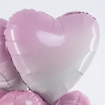Шар Сердце, «Белый/Розовый»