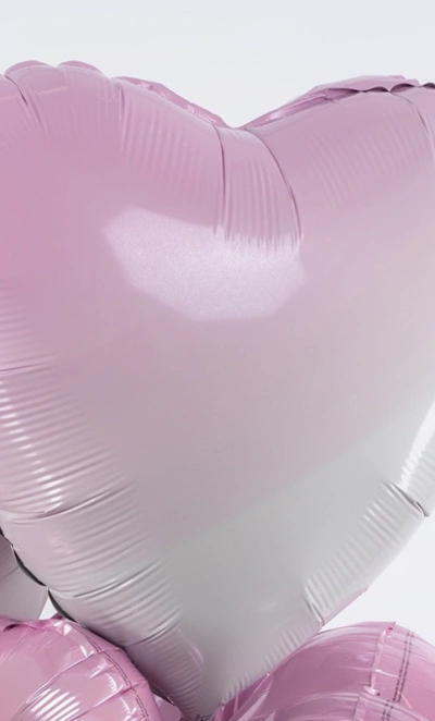 Шар Сердце, «Белый/Розовый»