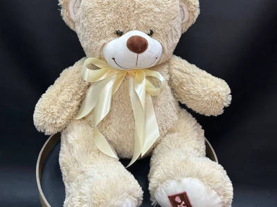 Мягкая игрушка «Медведь средний», цвет: бежевый